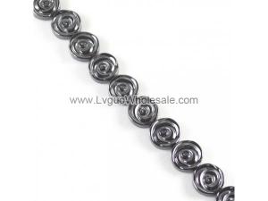 Non magnetic Hematite Beads, Rose, 12x4mm, Hole:Approx 2mm, Length:Approx 15.7 Inch, Approx 33PCs/Strand, Sold By Strand
